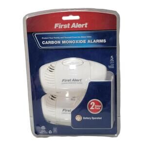 FIRST ALERT Carbon Monoxide Alarm 2 Pack Cat 1039741 Twin Pack New Sealed